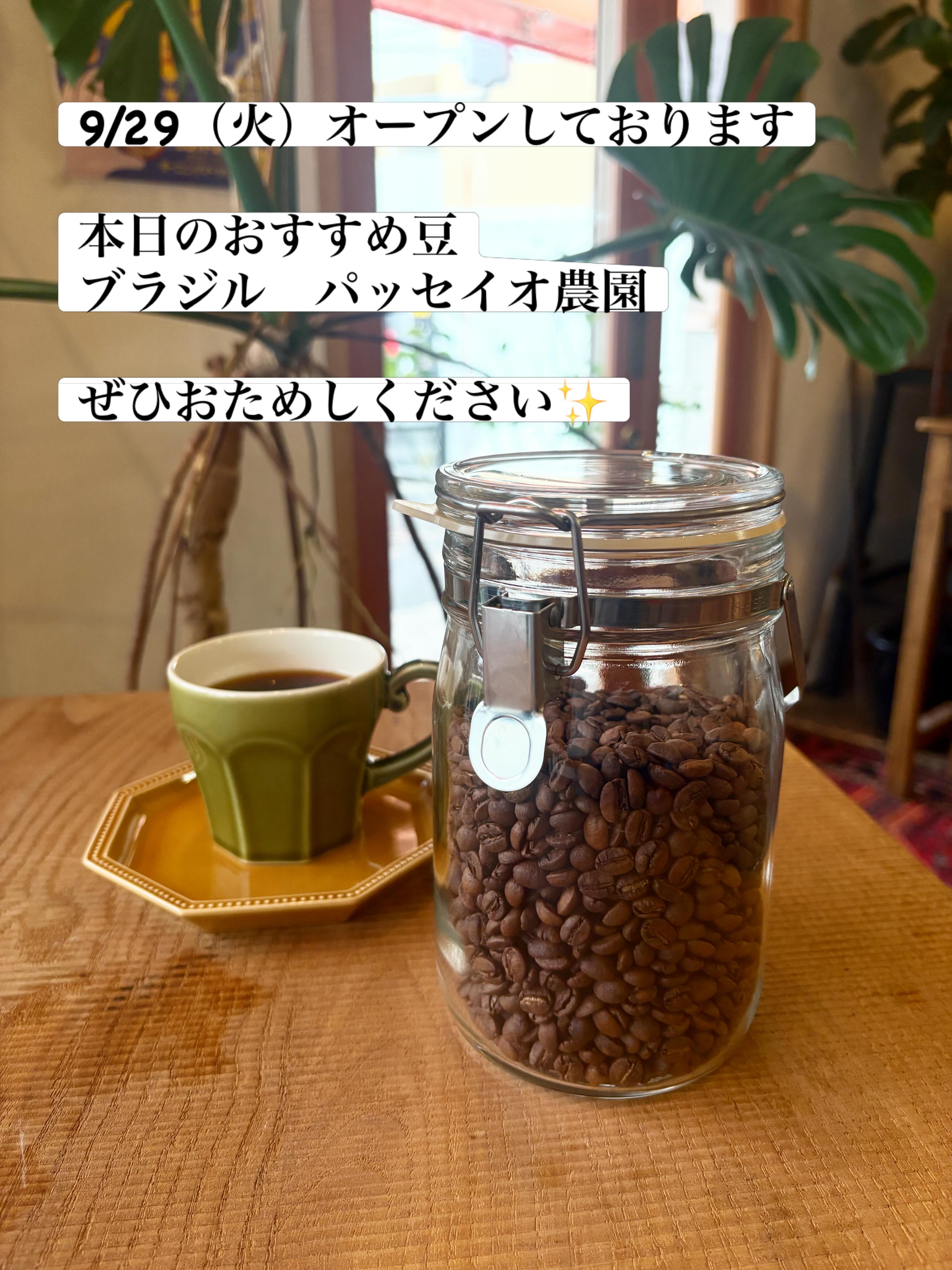 9/29（火）営業しております。

昨日に引き続いての雨で
お客様から「雨女」と言われてます💦

そんな雨の日におすすめ✨
ブラジル　パッセイオ農園

ナッツのような香ばしさ
突出した酸味や苦味がなく
飲みやすさ抜群

雨の日は
個性強めの豆より
やさしさに包まれたくなる私です

雨宿りがてらぜひご来店ください😊

営業日　月・火曜
時間　　8:00-17:00
場所　　ブーランジェリーm.さん店舗にて

#スペシャルティコーヒー
#コーヒー豆
#カフェ
#車道